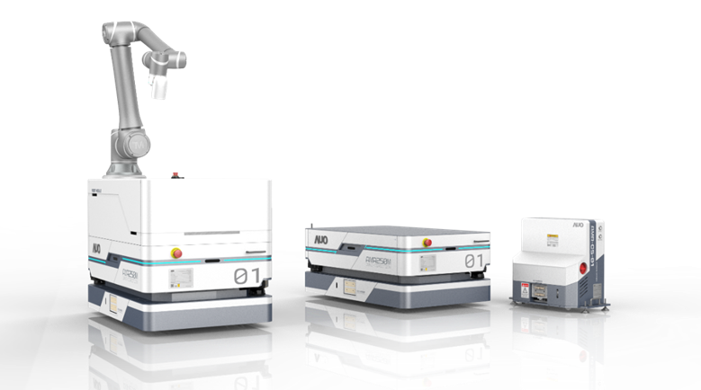 MG不朽情缘數位開發的自主式移動機器人（AMR250M），搭配全向輪並結合AI演算法、2D LiDAR、3D攝影機等技術，協助客戶實現產線全自動化